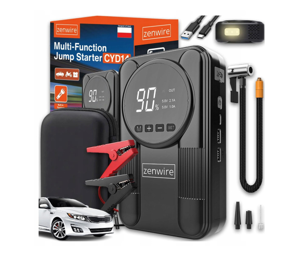 Zenwire Urządzenie Rozruchowe Powerbank 12000mah Jump Starter CYD14 - 1604682 - zdjęcie 2